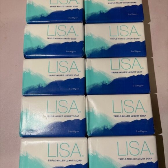 NEW- (10)- Lisa Triple-Milled Luxury  Bar Soap - Picture 1 of 2